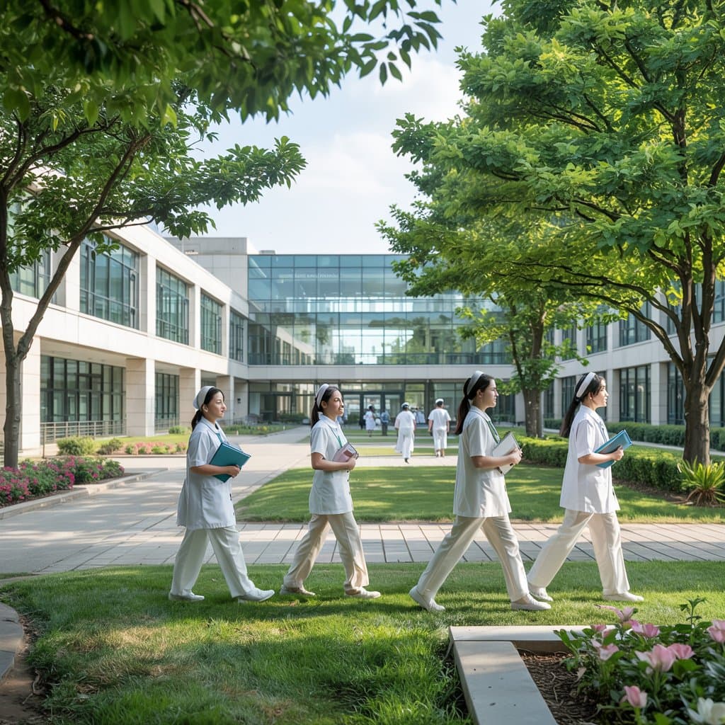 Nursing students in a classroom